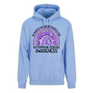 In March We Wear Purple Autoimmune Disease Awareness Raglan Baseball Unisex Surf Hoodie