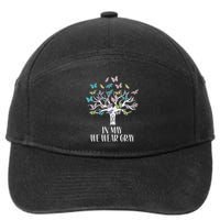 In May We Wear Gray Brain Cancer Awareness Butterfly Tree 7-Panel Snapback Hat