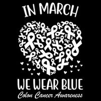 In March We Wear Blue Colon Cancer Awareness Impact Tech Backpack