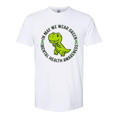 In May We Wear Green For Mental Health Awareness Month Softstyle® CVC T-Shirt