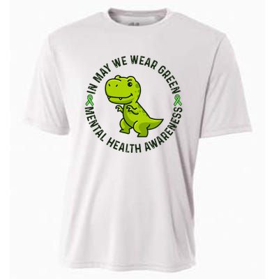 In May We Wear Green For Mental Health Awareness Month Cooling Performance Crew T-Shirt