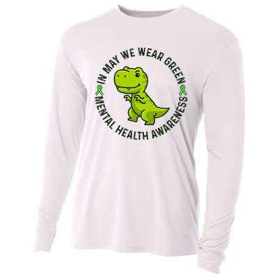 In May We Wear Green For Mental Health Awareness Month Cooling Performance Long Sleeve Crew