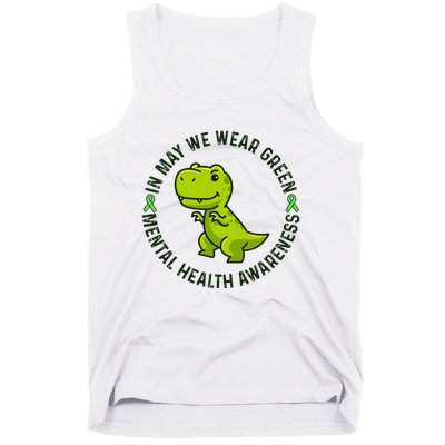 In May We Wear Green For Mental Health Awareness Month Tank Top