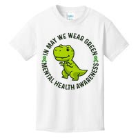 In May We Wear Green For Mental Health Awareness Month Kids T-Shirt