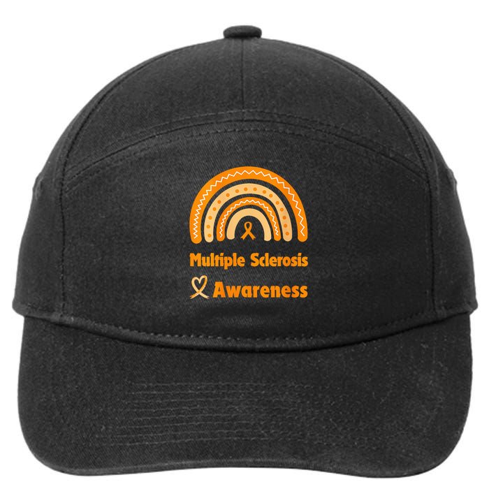In March We Wear Orange Multiple Sclerosis Awarenes 7-Panel Snapback Hat
