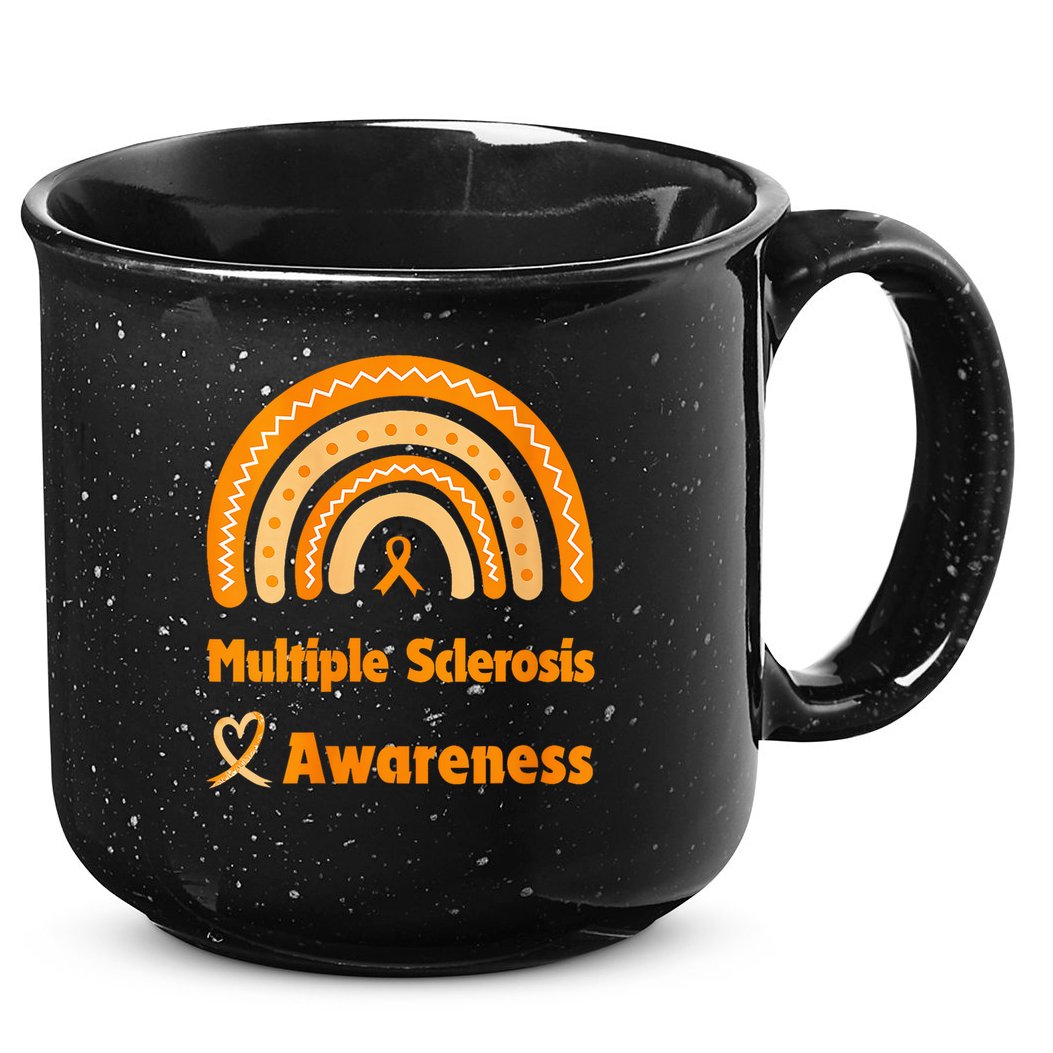 In March We Wear Orange Multiple Sclerosis Awarenes 15oz Campfire Ceramic Mug