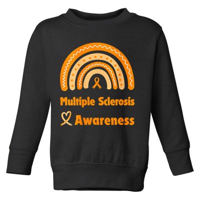 In March We Wear Orange Multiple Sclerosis Awarenes Toddler Sweatshirt