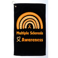 In March We Wear Orange Multiple Sclerosis Awarenes Golf Towel
