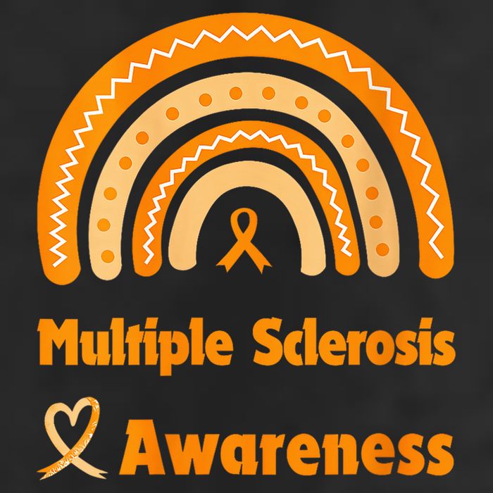 In March We Wear Orange Multiple Sclerosis Awarenes Golf Towel
