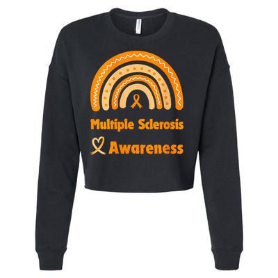 In March We Wear Orange Multiple Sclerosis Awarenes Cropped Pullover Crew