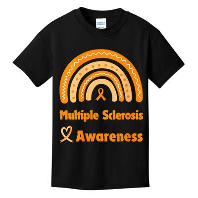 In March We Wear Orange Multiple Sclerosis Awarenes Kids T-Shirt