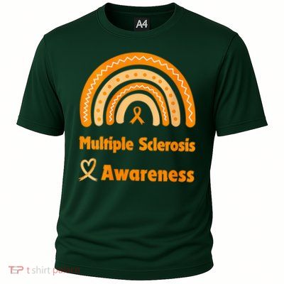 In March We Wear Orange Multiple Sclerosis Awarenes Cooling Performance Crew T-Shirt