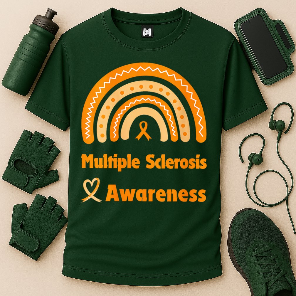 In March We Wear Orange Multiple Sclerosis Awarenes Performance Shirt