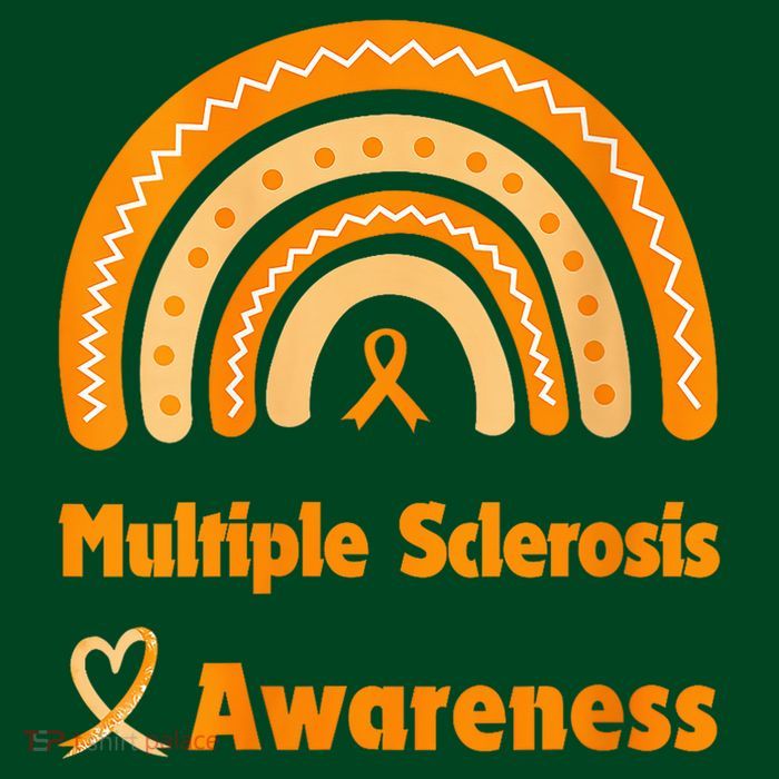 In March We Wear Orange Multiple Sclerosis Awarenes Poster