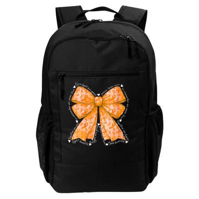 In March We Wear Orange Ribbon Multiple Sclerosis Awareness Daily Commute Backpack