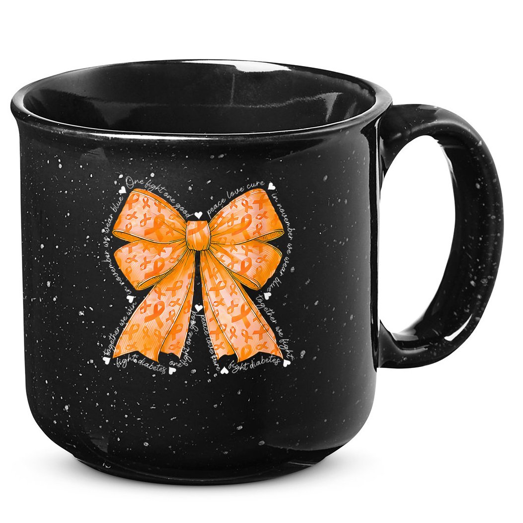 In March We Wear Orange Ribbon Multiple Sclerosis Awareness 15oz Campfire Ceramic Mug