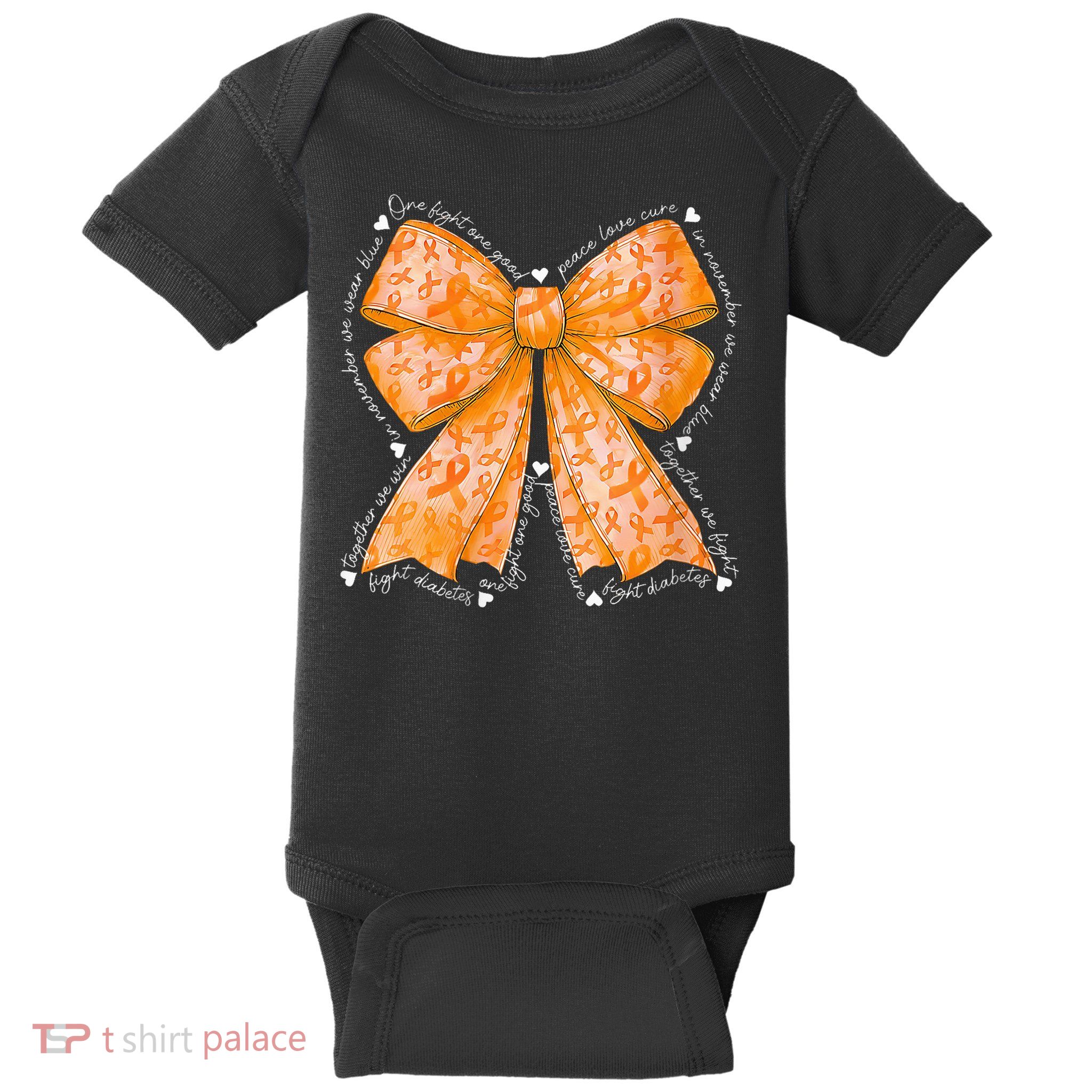 In March We Wear Orange Ribbon Multiple Sclerosis Awareness Baby Bodysuit