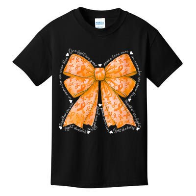 In March We Wear Orange Ribbon Multiple Sclerosis Awareness Kids T-Shirt