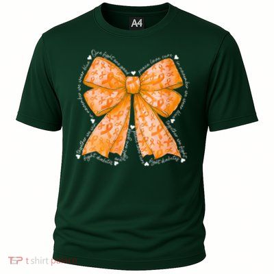 In March We Wear Orange Ribbon Multiple Sclerosis Awareness Cooling Performance Crew T-Shirt