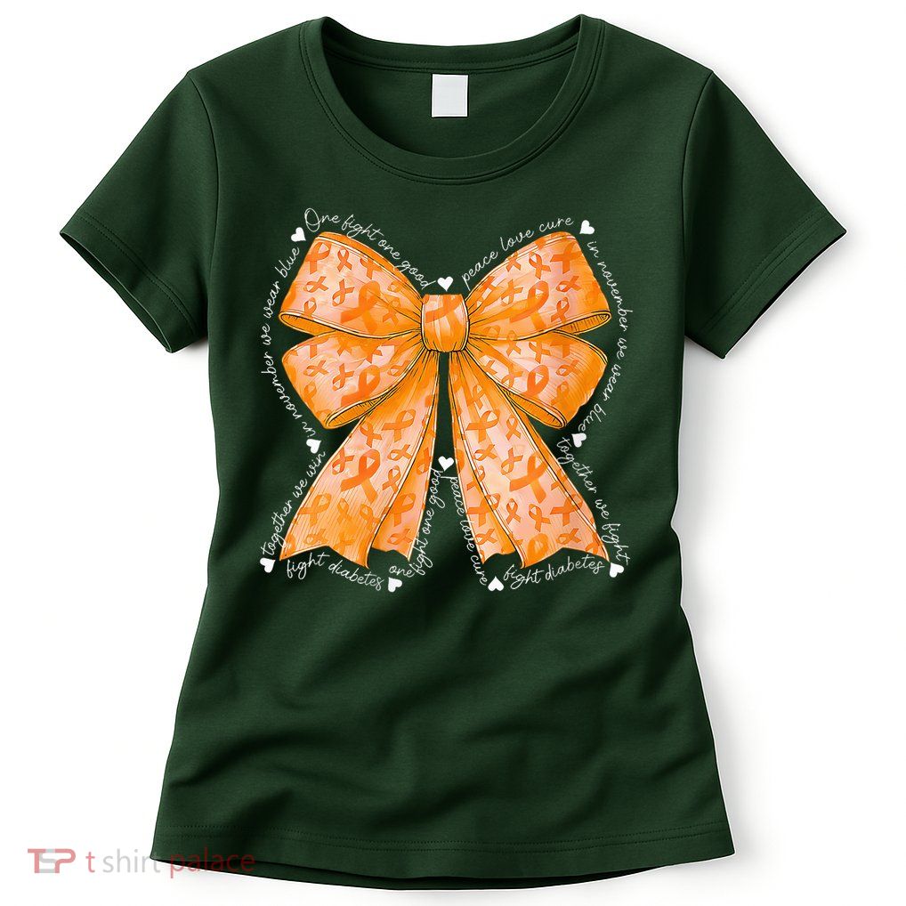 In March We Wear Orange Ribbon Multiple Sclerosis Awareness Womens T-Shirt