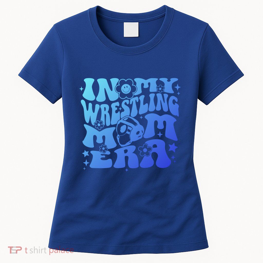 In My Wrestling Mom Era Groovy Retro Sports Cute Gift Women's T-Shirt