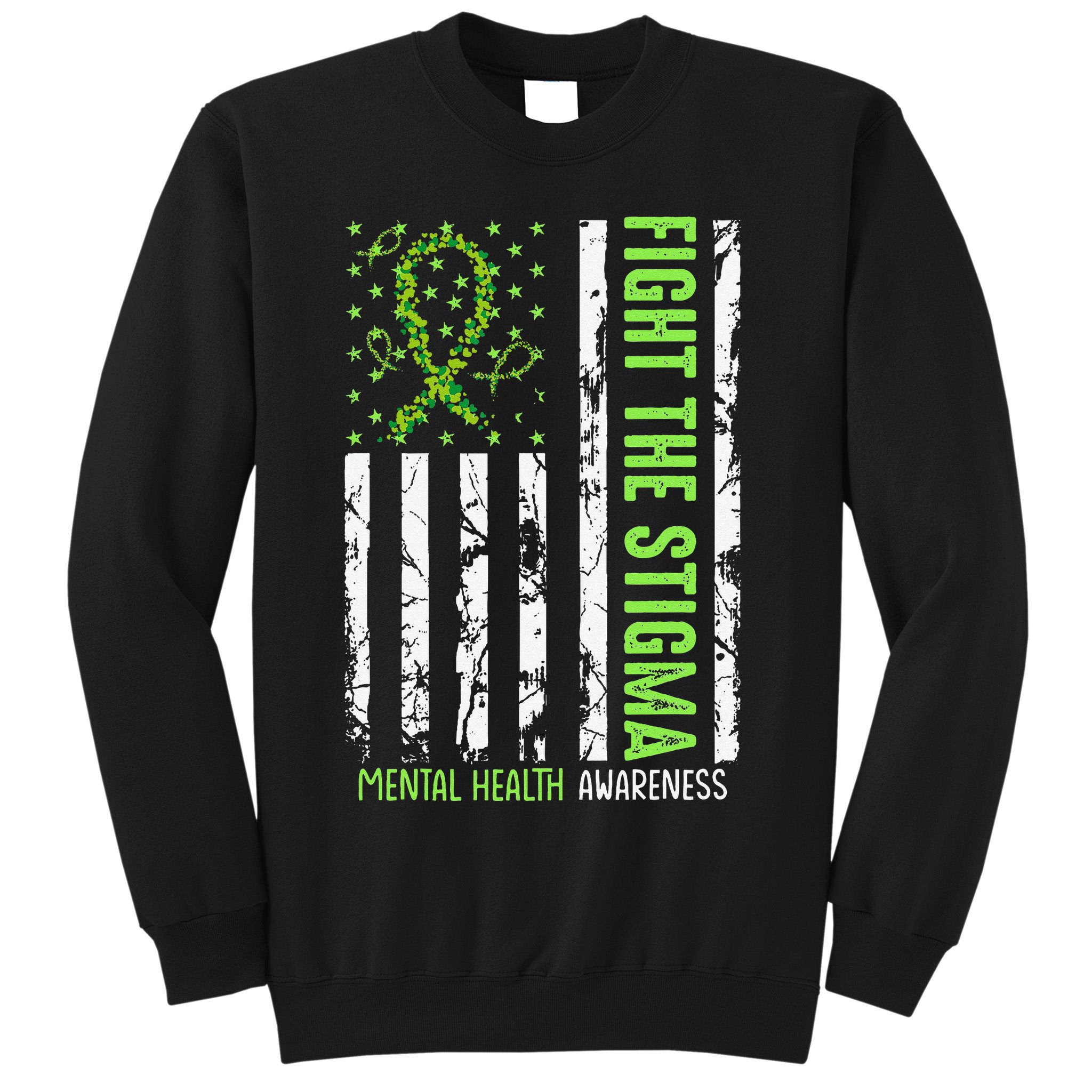 In May We Wear Green For Mental Health Awareness Month Sweatshirt