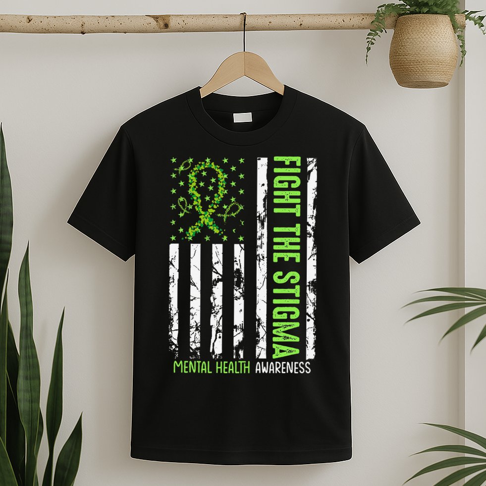In May We Wear Green For Mental Health Awareness Month T-Shirt