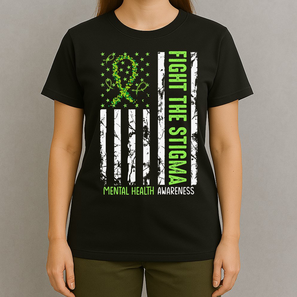 In May We Wear Green For Mental Health Awareness Month T-Shirt