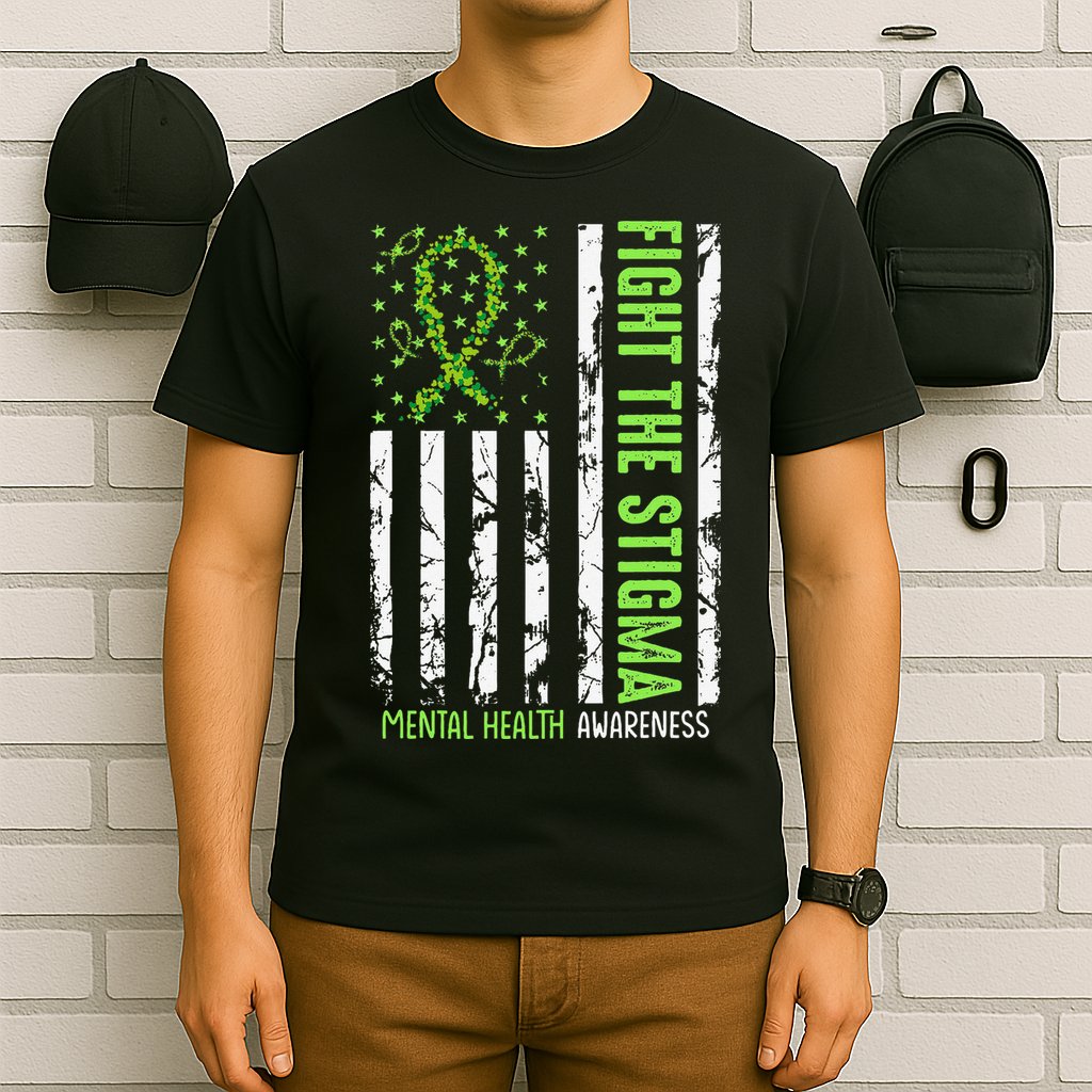 In May We Wear Green For Mental Health Awareness Month T-Shirt