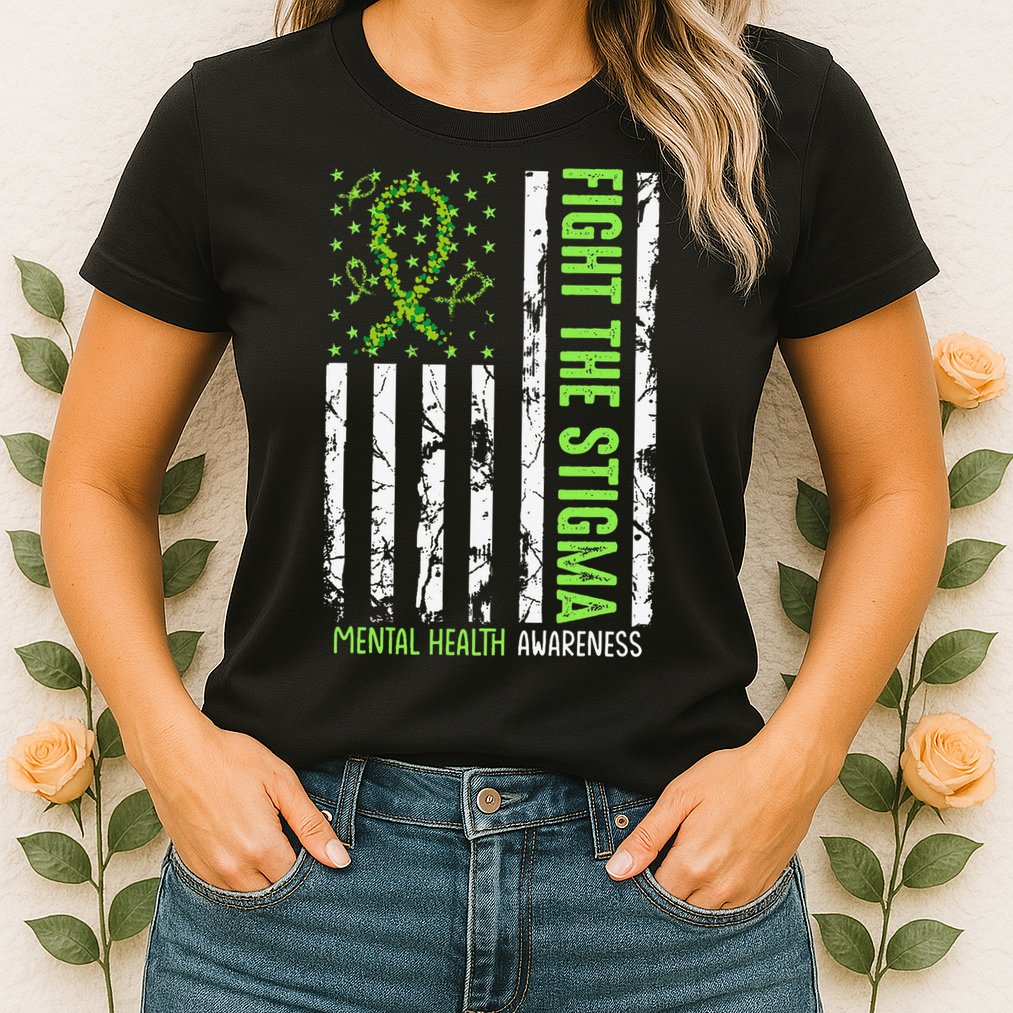 In May We Wear Green For Mental Health Awareness Month Womens T-Shirt
