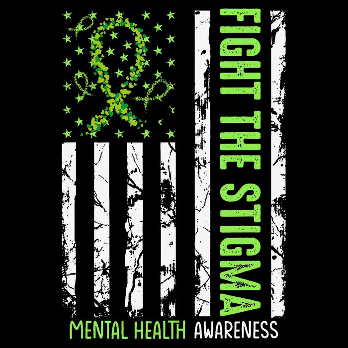 In May We Wear Green For Mental Health Awareness Month Womens T-Shirt