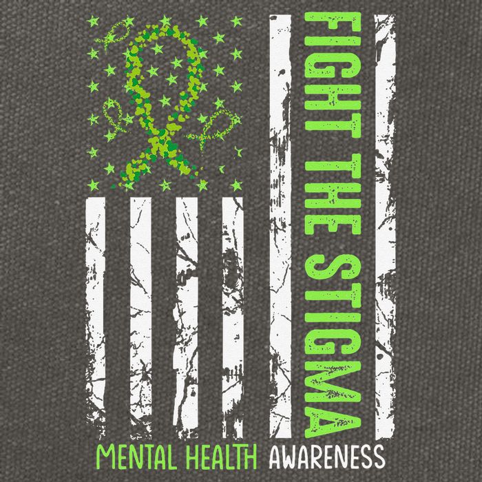 In May We Wear Green For Mental Health Awareness Month Cotton Canvas Backpack