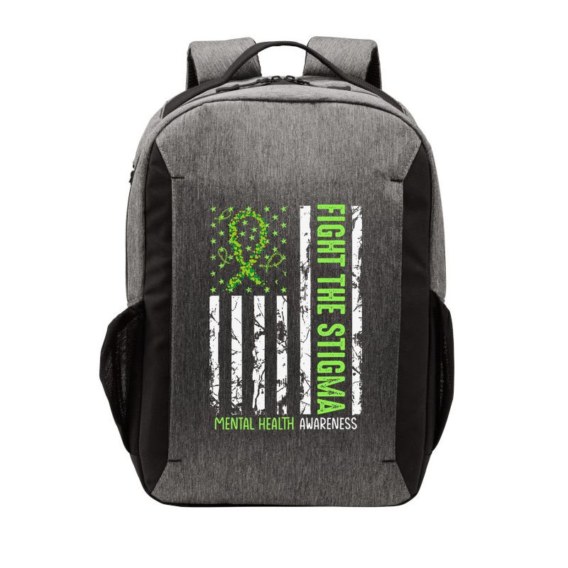 In May We Wear Green For Mental Health Awareness Month Vector Backpack