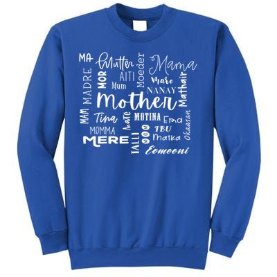 International Mom World Translations Multi Languages Black Funny Gift Sweatshirt