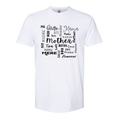 International Mom World Translations Multi Languages Black Funny Gift Softstyle® CVC T-Shirt