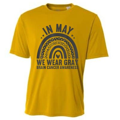 In May We Wear Gray Brain Cancer Awareness Month Rainbow Cooling Performance Crew T-Shirt