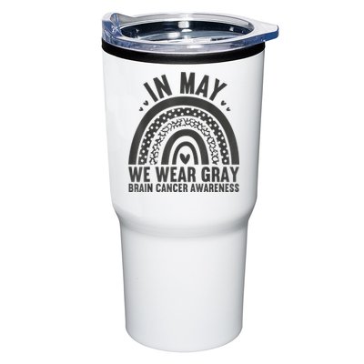 In May We Wear Gray Brain Cancer Awareness Month Rainbow Tumbler