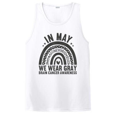 In May We Wear Gray Brain Cancer Awareness Month Rainbow PosiCharge Competitor Tank