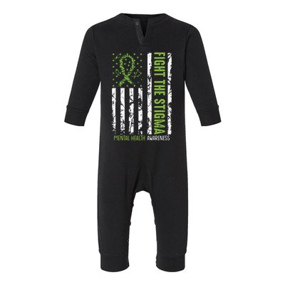 In May We Wear Green Mental Health Awareness Month Infant Fleece One Piece