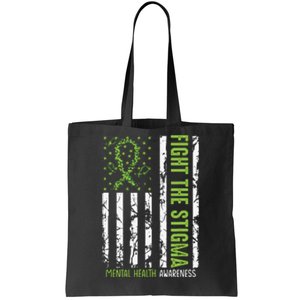 In May We Wear Green Mental Health Awareness Month Tote Bag