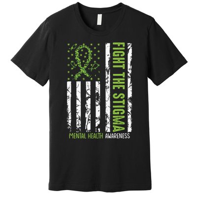 In May We Wear Green Mental Health Awareness Month Premium T-Shirt