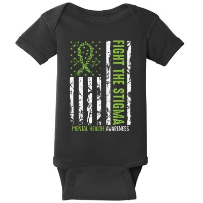 In May We Wear Green Mental Health Awareness Month Baby Bodysuit