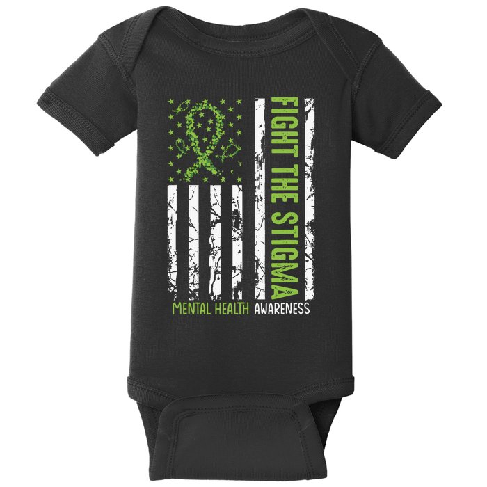 In May We Wear Green Mental Health Awareness Month Baby Bodysuit