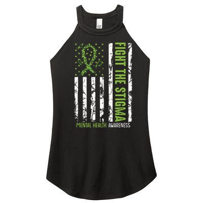 In May We Wear Green Mental Health Awareness Month Women’s Perfect Tri Rocker Tank