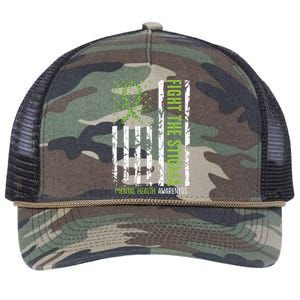 In May We Wear Green Mental Health Awareness Month Retro Rope Trucker Hat Cap