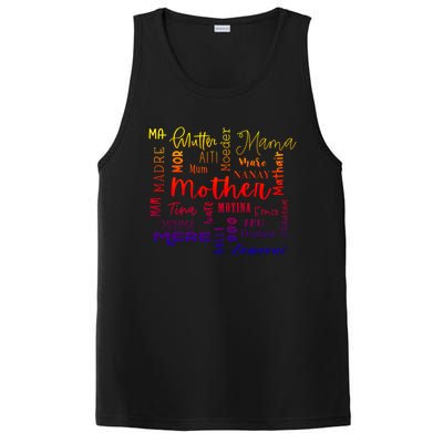 International Mom World Translations Multi Languages Green Funny Gift PosiCharge Competitor Tank