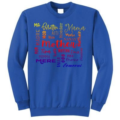 International Mom World Translations Multi Languages Green Funny Gift Sweatshirt