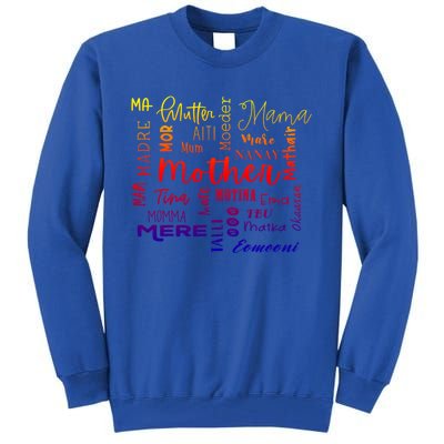 International Mom World Translations Multi Languages Green Funny Gift Tall Sweatshirt