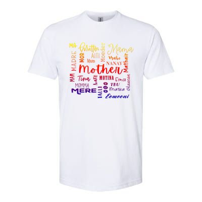 International Mom World Translations Multi Languages Green Funny Gift Softstyle® CVC T-Shirt