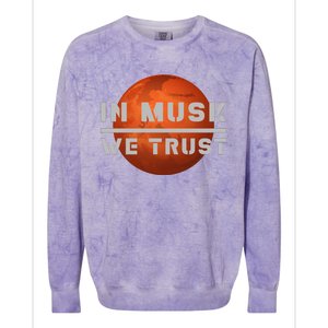 In Musk We Trust Mars Colorblast Crewneck Sweatshirt